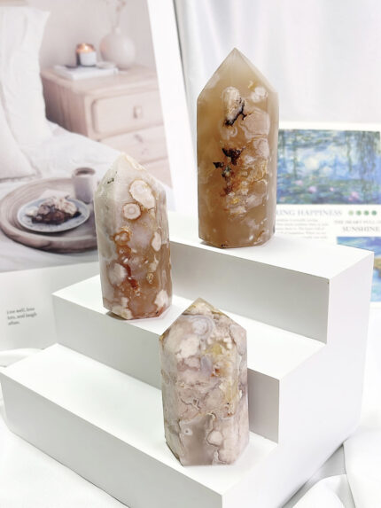 樱花玛瑙能量柱子