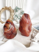 红纹玛瑙火焰摆件